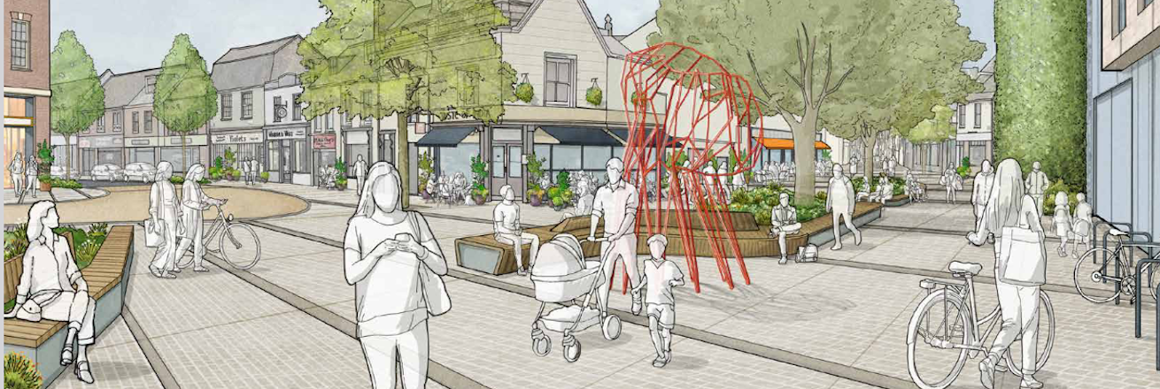An artist's impression of changes to Baxters Plain in King's Lynn